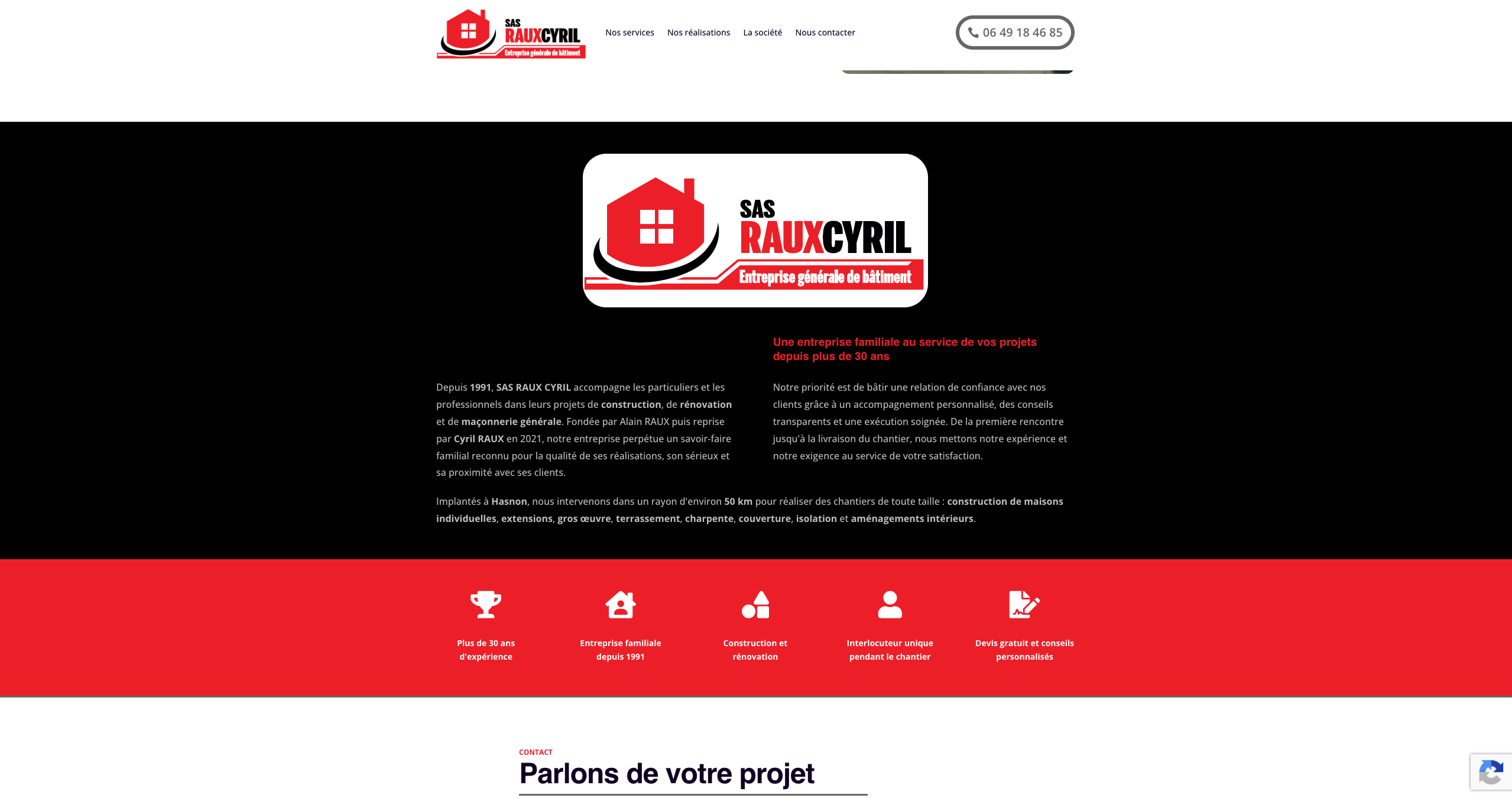 Présentation de l'histoire familiale et du savoir-faire de SAS RAUX CYRIL