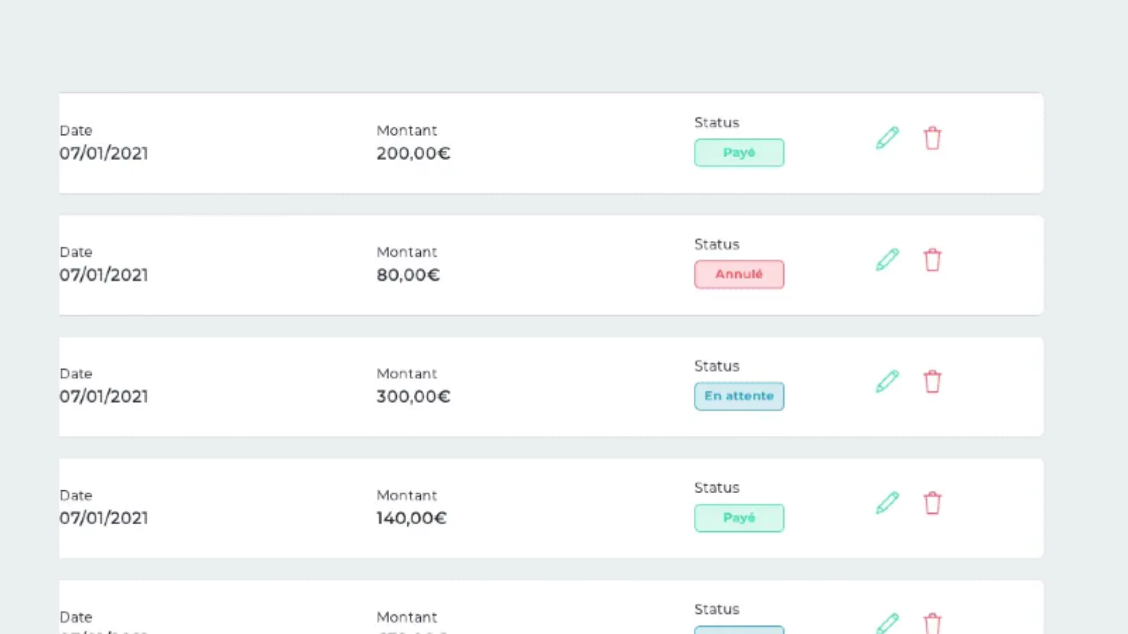 Capture d'écran de l'application Quoteo - Création de devis