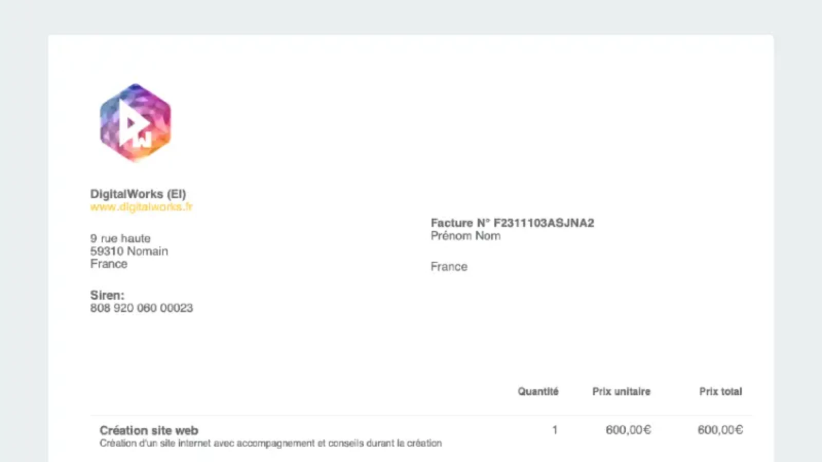 Capture d'écran de l'application Quoteo - Gestion des contacts